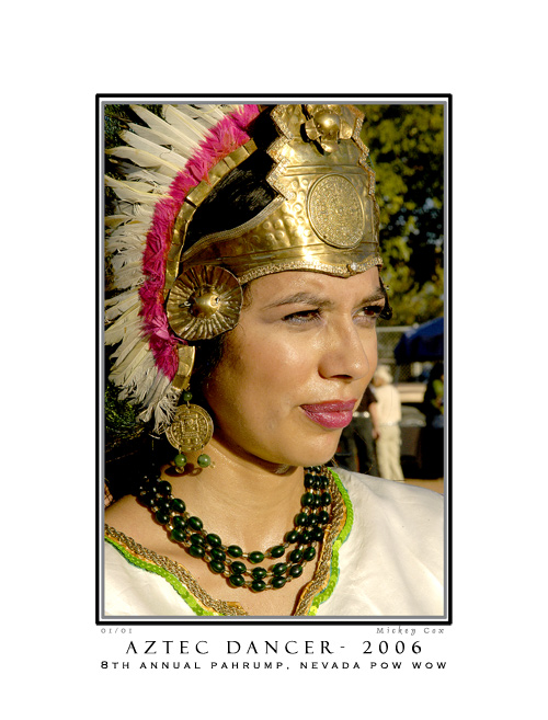 Aztec Dancer and Musician, 8th Annual Pahrump Pow Wow, Pahrump, Nevada 2006 - © Mickey Cox 2006