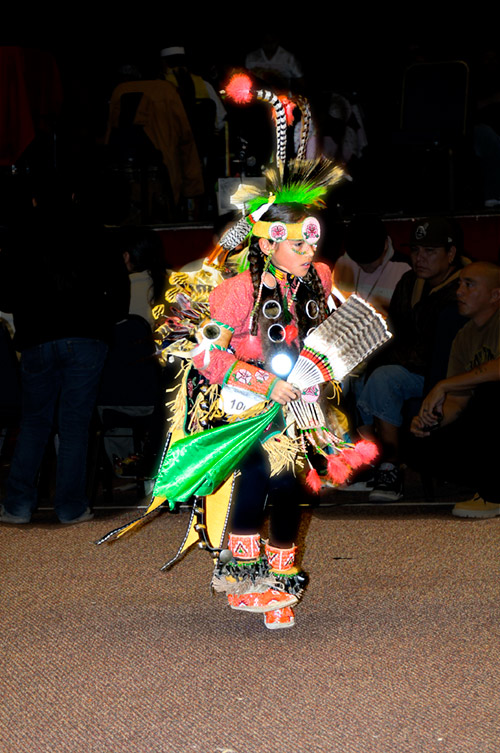 Fuji Noisecat, performing at the 12th annual Winter Gathering Pow Wow, presented by the Twenty-Nine Palms Band of Mission Indians, Coachella, California, December 2008  -   © 2008 Mickey Cox