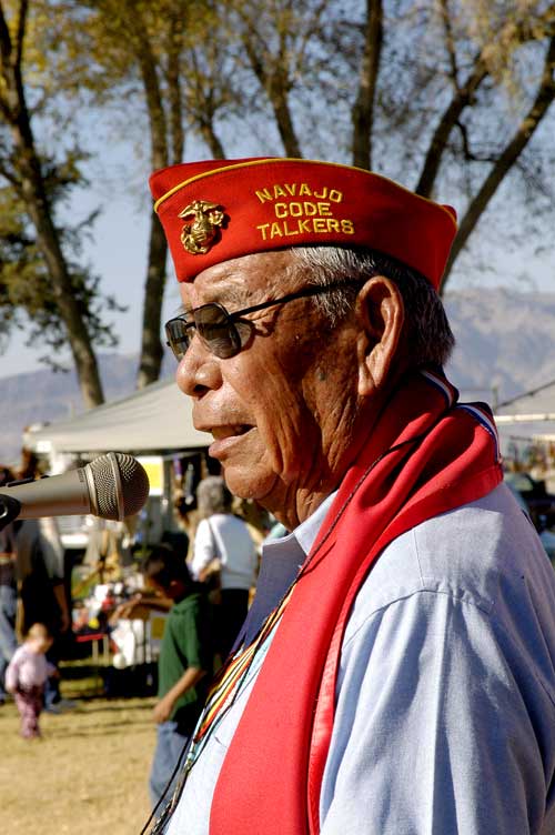 Joe Morris, Navajo Code Talker, Drummer/Singer - 2006 - © Mickey Cox 2006