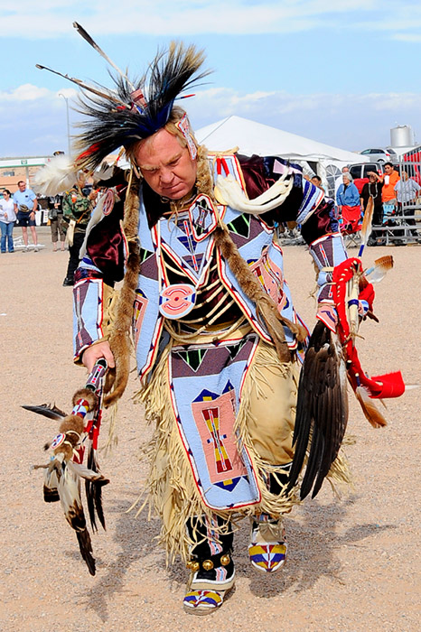 Terry Rose, Crow Nation, at the Moapa Southern Paiute Veteran's Pow Wow, Las Vegas, 2008 - &copy Mickey Cox 2008