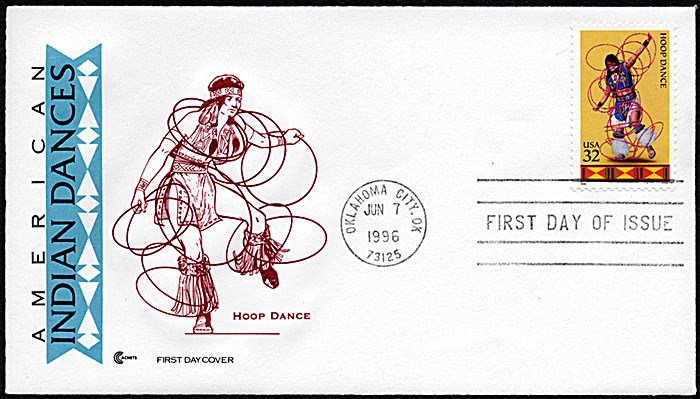 American Indian Dances, FDC, 1996