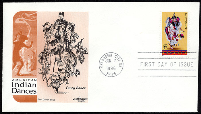 American Indian Dances, FDC, 1996