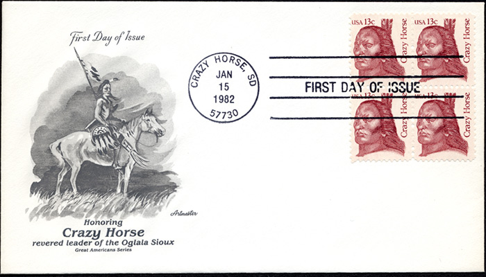 Crazy Horse, FDC, 1982