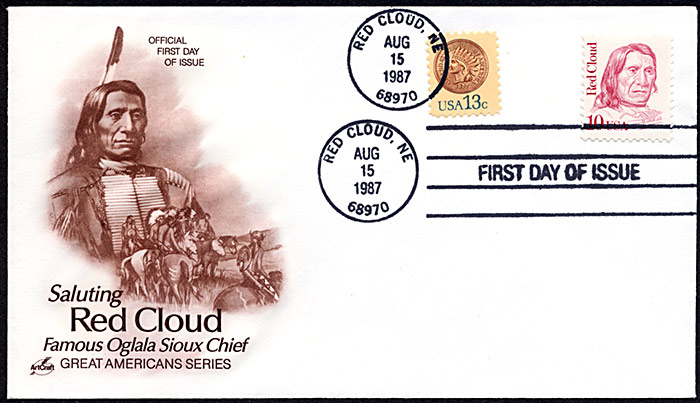 Red Cloud, FDC, 1987
