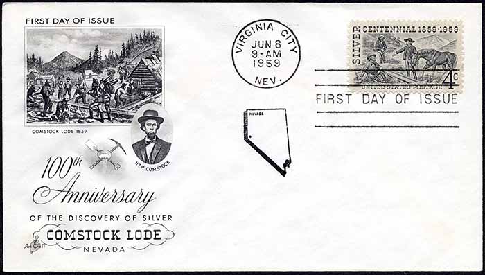 Silver Centennial, FDC, 1959