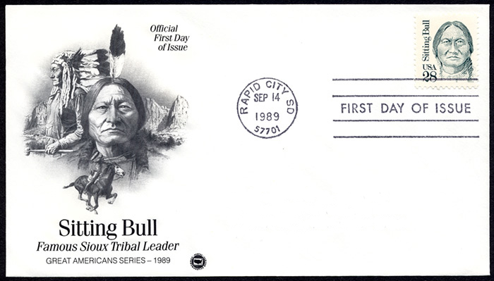 Sitting Bull, FDC, 1989